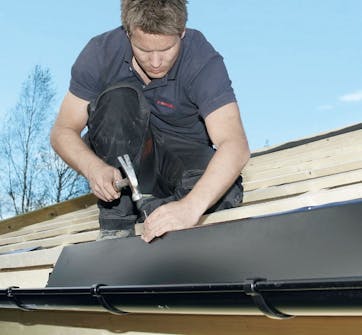 Garage byggsats: Hängrännor och tak Garage byggsats